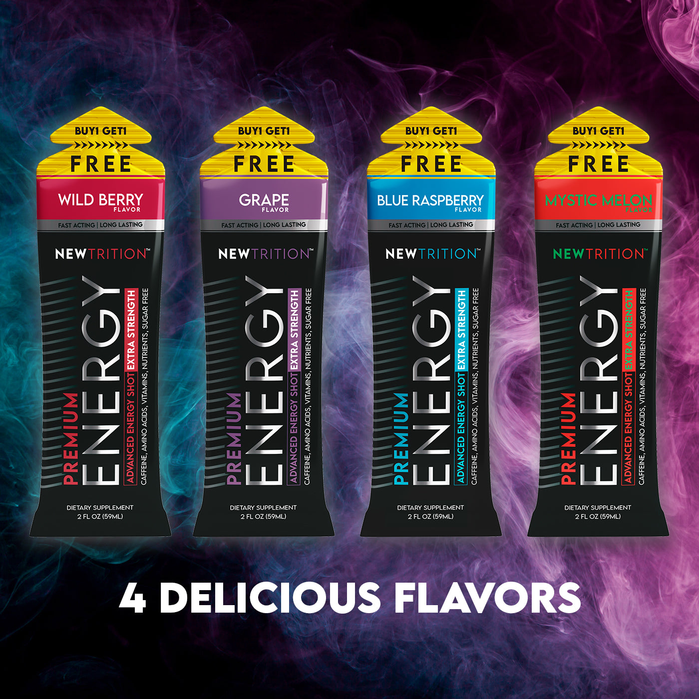 Mixed Flavor Extra Strength Energy Shots